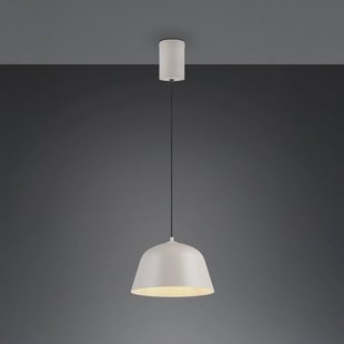 Reality Leuchten Hanglamp Tova, lichtgrijs, Ø 30 cm, metaal, E27