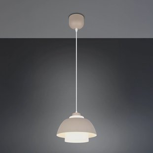 Reality Leuchten Hanglamp Tilos, beige, Ø 30 cm, metaal/glas, E27