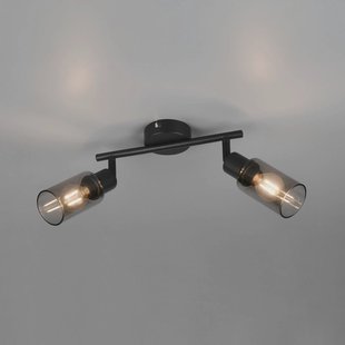 Reality Leuchten Spot Mars, lengte 48 cm, matzwart, 2-lamps, metaal E14