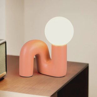 Reality Leuchten Tafellamp Quinn, oranje, hoogte 22 cm, keramiek/glas, G9