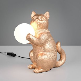 Reality Leuchten Tafellamp Gatio, goudkleurig, hoogte 30 cm, kunsthars, G9