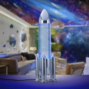 Reality Leuchten LED tafellamp Apollo, titaniumkleurig, hoogte 33 cm, RGB, USB