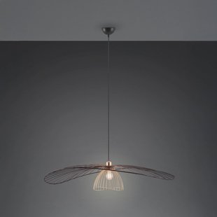 Reality Leuchten Hanglamp Lauris, matzwart, Ø 100 cm, metaal, E27