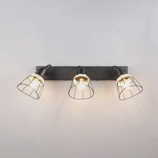 Reality Leuchten Plafondlamp Jerome, lengte 62 cm, 3-lamps, matzwart metaal