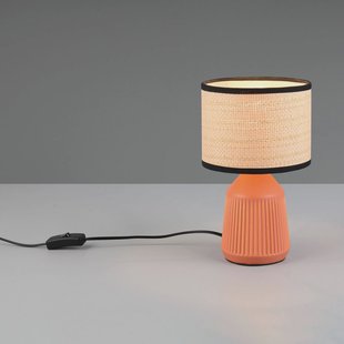 Reality Leuchten Tafellamp Formentera, terracotta/beige, 27 cm Keramiek/papier