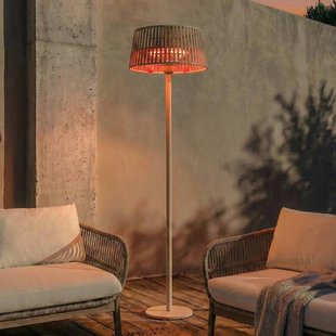 Lucande infraroodterrasverwarmer Calor, beige, hoogte 200 cm
