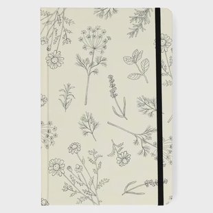 Notitieboek, harde kaft, kruiden en takjes, A5