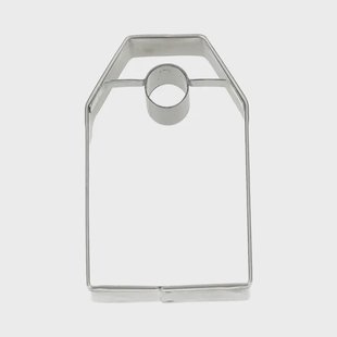 Uitsteekvorm hangtag, recycled rvs