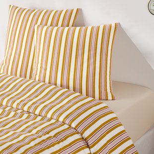 Beddengoedset 30% gerecycled katoen, vierkant kussensloop, DAIRIS