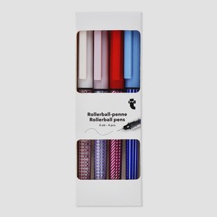 Rollerbalpennen. 4 stuks