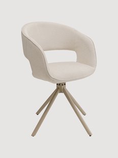 Handgemaakte draaibare gestoffeerde armstoelen Gina, 2-delig