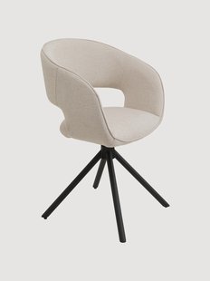 Handgemaakte draaibare gestoffeerde armstoelen Gina, 2 stuks