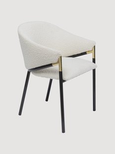 Boucl&eacute; eetkamerstoelen Boulevard, 2 stuks