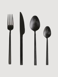 Mat geborstelde bestekset Gloria, 4 personen, 16-delig