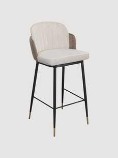 Fluwelen barkrukken Hojas, 2 stuks