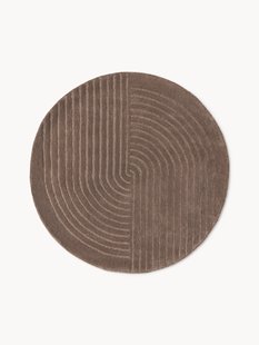 Rond handgetuft wollen vloerkleed Mason