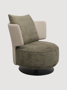 Gestoffeerde draaibare loungefauteuil Josh