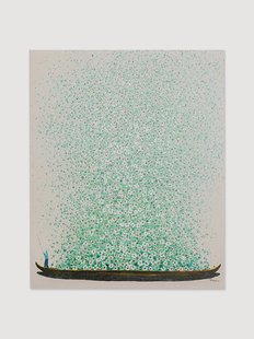 Handafgewerkt canvasdoek Flower