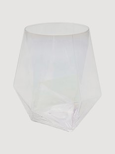 Handgemaakte waterglazen Diamond, 4-delig