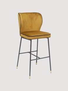 Fluwelen barstoelen Irina, 2 stuks