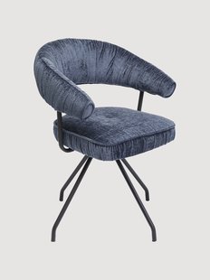 Gestoffeerde draaibare eetkamerstoel Arabella