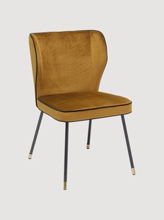 Fluwelen eetkamerstoelen Irina, 2 stuks