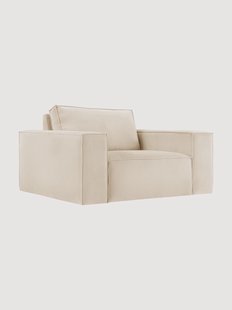 Ribfluwelen armstoel Carlo