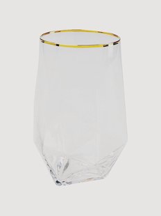 Handgemaakte waterglazen Diamond, 4-delig