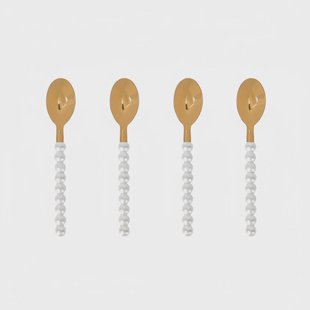 Lepelclub - Koffielepels - Parel - Set Van 4