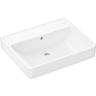 Hansgrohe Xanuia Q Wastafel/Fontein - 60x48cm - inbouw - zonder kraangaten - met overloop - smartclean - wit glans 61149450