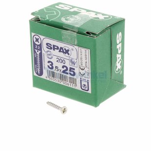 Spaanpl schr vz pk 3.5x25 poz (200) spax