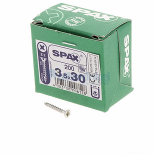 Spaanpl schr vz pk 3.5x30 poz (200) spax