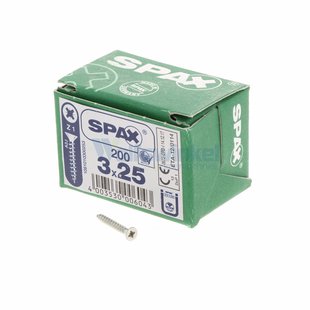 Spaanpl schr vz pk 3.0x25 poz (200) spax