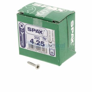 Spaanpl schr vz pk 4.0x25 poz (200) spax
