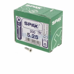 Spaanpl schr vz pk 5.0x25 poz (200) spax
