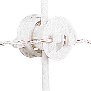 Gallagher Schroefisolator wit voor palen ø6-14mm (10) - Veilige draadisolatie voor verschillende palen