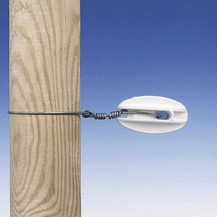 Gallagher Hoekisolator S versterkt wit (100) - Extra sterke isolatie in grote afrasteringsprojecten