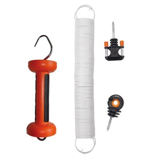 Gallagher Verende Hekafsluiter wit (5 meter) - Flexibele en veilige afsluiting van elektrische poorten