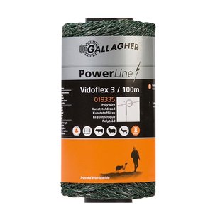 Gallagher Vidoflex 3 Powerline groen (100m) - Sterk geleidende draad voor veilige afrasteringen