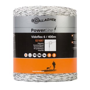 Gallagher Vidoflex 6 Powerline wit (400m) - Voor grote en robuuste afrasteringen