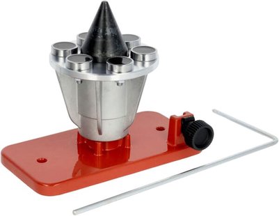 Tecomec balanceer apparaat – precisie balanceren van grasmaaiermessen – magnetisch &amp; kogelgelagerd – Ø 38 mm – wandmontage