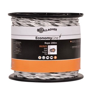 Gallagher EconomyLine Cord Wit (200m) - Kostenefficiënte oplossing voor middelgrote afrasteringen