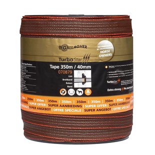 Gallagher TurboStar Lint 40mm Terra (350m) - Voor duurzame stroomgeleiding in terra kleur