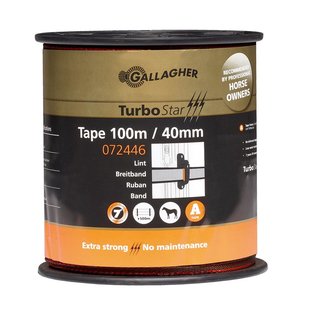 Gallagher TurboStar Lint 40mm Terra (100m) - Voor stroomgeleiding in natuurlijke terra kleur