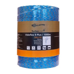 Gallagher Vidoflex 9 TurboLine Plus Blauw (1000m) - Maximale stroomgeleiding in schrikdraadinstallaties