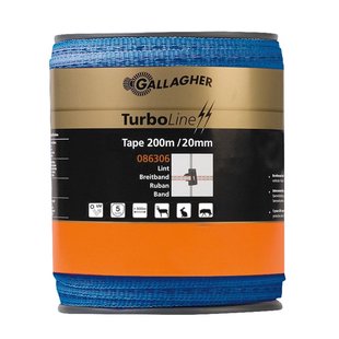 Gallagher TurboLine Lint 20mm Blauw (200m) - Duurzaam lint voor afrasteringen met hoge zichtbaarheid