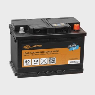Gallagher Accu 12V/80Ah Premium LA - Voor duurzame energieopslag in schrikdraadsystemen