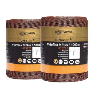 Gallagher Vidoflex 9 TurboLine Plus Terra (Duopack 2x1000m) - Voor extra lange stroomgeleiding