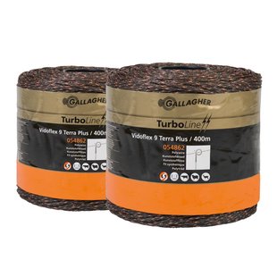 Gallagher Vidoflex 9 TurboLine Plus Terra (Duopack 2x400m) - Voor optimale stroomgeleiding
