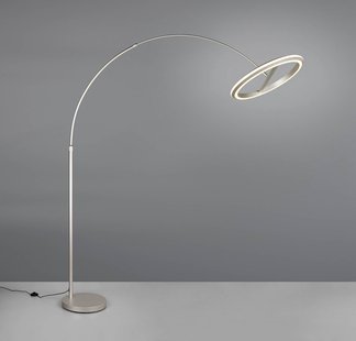 Trio Lighting LED vloerlamp Amador, nikkelkleurig, hoogte 205 cm Metaal